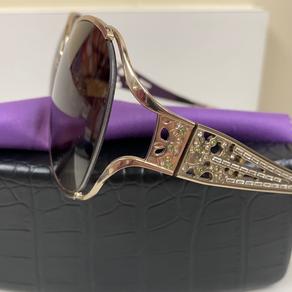 Judith Lieber Crystals Titanium HandmadeSunglasses - Picture 2 of 7